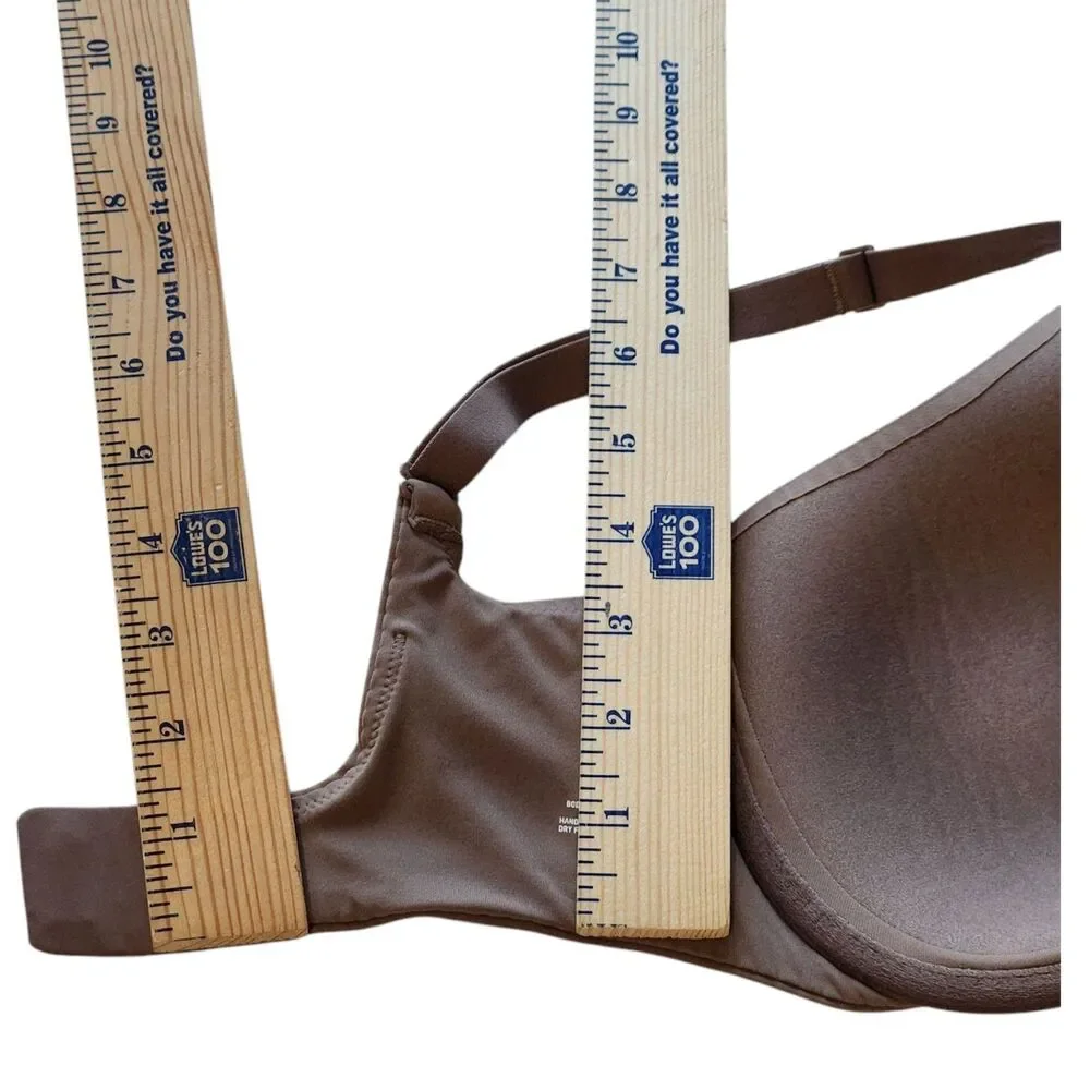 Skims T-Shirt Underwire Demi Bra Cocoa Brown Size 32H Adjustable Straps - Picture 4 of 6